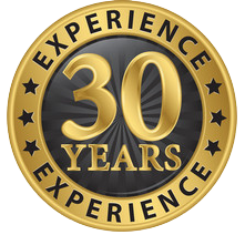 30 years experience gold label vector 3185845