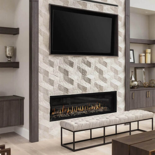 montigo modern residential fireplace single sided D V x x